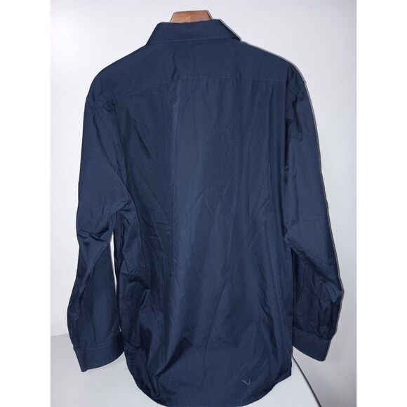 Bespoke: Black Long-Sleeve Button Down Classic Fit Shirt, Men's Size XXL - Picture 2 of 5